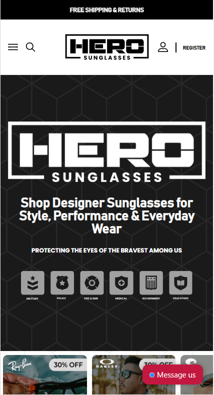 Hero Sunglasses Mobile View 1